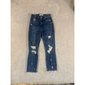 abercrombie & fitch high rise mom jean‎ 24/00s distressed